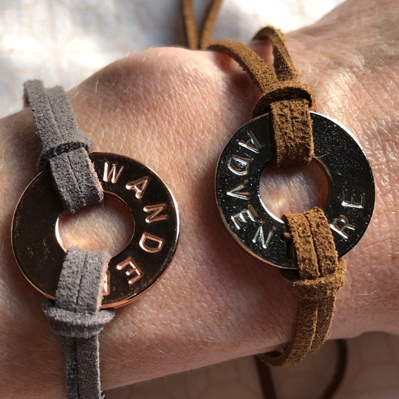 SET MyIntent Bracelets Custom Made Leather Boho - Picture 3 of 9